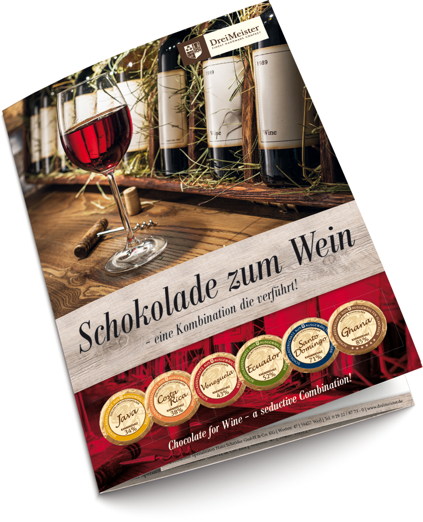 Flyer Schokolade zum Wein