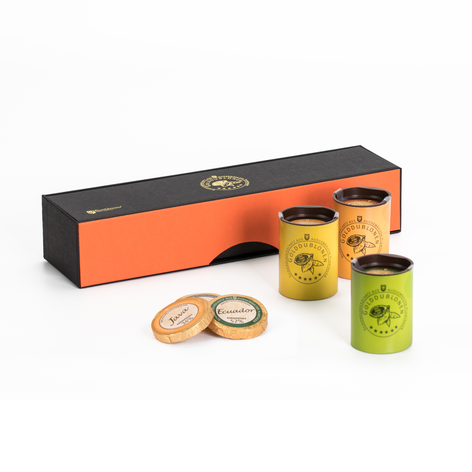 0213 Magnetpackung Elegance mit Golddublonen, 6 Sorten