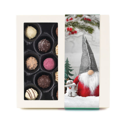 200g feinste Trüffel in einer Exquisitpackung mit winterlicher Banderole