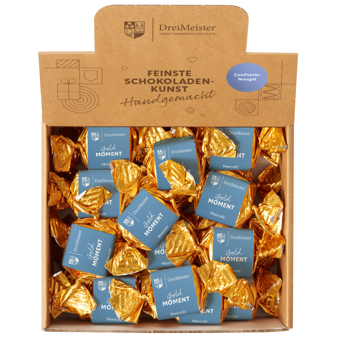 30 Meersalz-Nougat Happen im Display