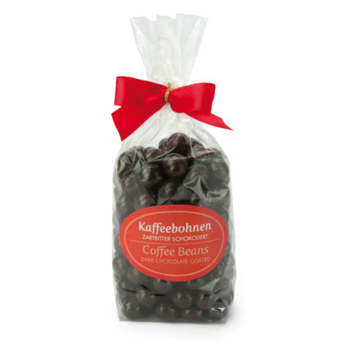Kaffeebohnen umhüllt von feinster Zartbitterschokolade