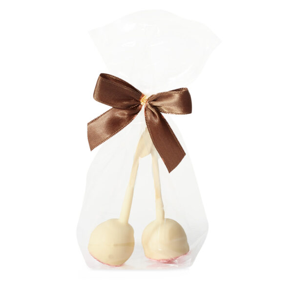 Erdbeer Pralinen mit Sti(e)l im Geschenkbeutel